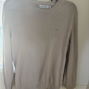 Calvin Klein Men's Light Tan Crewneck Sweater